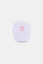 Load image into Gallery viewer, Zenana Ribbon Bow Chenille Patch Baseball Cap