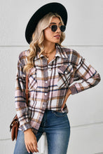 Load image into Gallery viewer, Button Down Collared Plaid Shacket