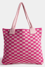 Load image into Gallery viewer, Fame Checkered Pattern Tote Bag