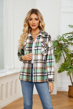 Load image into Gallery viewer, Button Down Collared Plaid Shacket