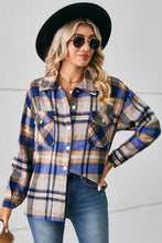 Load image into Gallery viewer, Button Down Collared Plaid Shacket