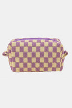Load image into Gallery viewer, Zenana Checkered Pattern Knitted Cosmetic Pouch