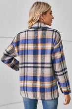 Load image into Gallery viewer, Button Down Collared Plaid Shacket