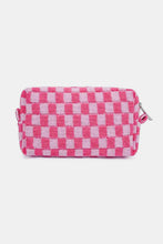 Load image into Gallery viewer, Zenana Checkered Pattern Knitted Cosmetic Pouch