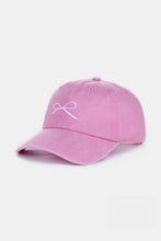 Load image into Gallery viewer, Zenana Bow Embroidered Washed Cotton Caps