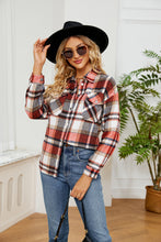 Load image into Gallery viewer, Button Down Collared Plaid Shacket