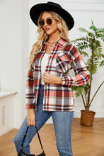 Load image into Gallery viewer, Button Down Collared Plaid Shacket