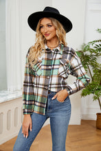 Load image into Gallery viewer, Button Down Collared Plaid Shacket