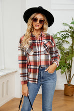 Load image into Gallery viewer, Button Down Collared Plaid Shacket