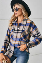 Load image into Gallery viewer, Button Down Collared Plaid Shacket