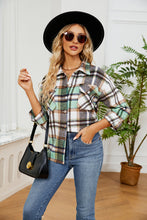 Load image into Gallery viewer, Button Down Collared Plaid Shacket