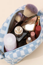 Load image into Gallery viewer, Zenana Checkered Pattern Knitted Cosmetic Pouch