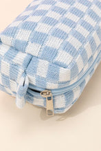 Load image into Gallery viewer, Zenana Checkered Pattern Knitted Cosmetic Pouch