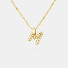 Load image into Gallery viewer, Gold-Plated Bubble Initial Necklace