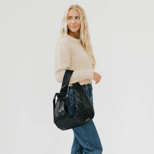Load image into Gallery viewer, Bobbie Bow Hobo Shoulder Bag: Black