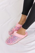 Load image into Gallery viewer, Forever Link Sequin Plush Round Toe Slippers