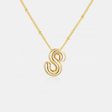 Load image into Gallery viewer, Gold-Plated Bubble Initial Necklace