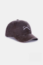 Load image into Gallery viewer, Zenana Bow Embroidered Washed Cotton Caps