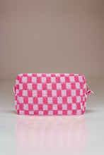 Load image into Gallery viewer, Zenana Checkered Pattern Knitted Cosmetic Pouch