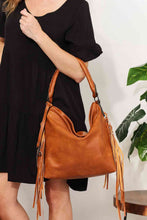 Load image into Gallery viewer, SHOMICO PU Leather Fringe Detail Shoulder Bag
