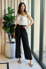 Load image into Gallery viewer, Dress Day Marvelous in Manhattan One-Shoulder Jumpsuit in White/Black