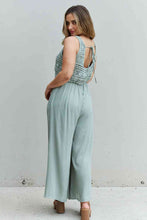 Load image into Gallery viewer, HEYSON Watch Me Full Size Crochet Detail Jumpsuit