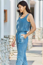 Load image into Gallery viewer, ODDI Full Size Acid Wash Casual Jumpsuit