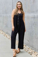 Load image into Gallery viewer, HEYSON All Day Full Size Wide Leg Button Down Jumpsuit in Black
