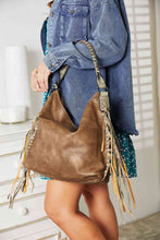 Load image into Gallery viewer, SHOMICO PU Leather Fringe Detail Shoulder Bag
