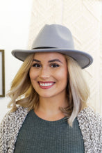 Load image into Gallery viewer, Wool Black Buckle Trim Fedora