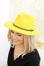 Load image into Gallery viewer, Wool Double Leather Ribbon Fedora