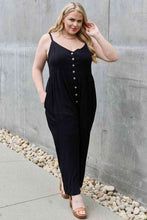 Load image into Gallery viewer, HEYSON All Day Full Size Wide Leg Button Down Jumpsuit in Black