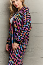 Load image into Gallery viewer, Multicolored Open Front Fringe Hem Cardigan
