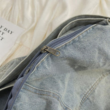 Load image into Gallery viewer, Adjustable Strap Denim Tote Bag
