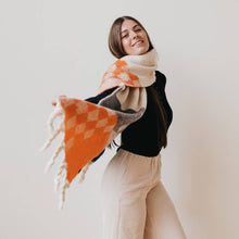 Load image into Gallery viewer, Autumn Spice Checkered Scarf
