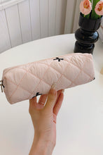 Load image into Gallery viewer, Bow Embroidered Quilted Storage Bag
