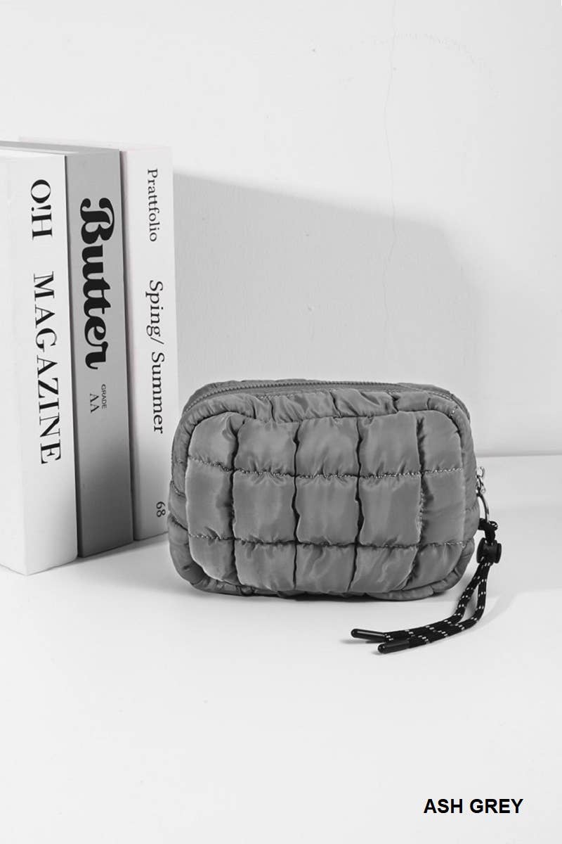 .._ SI-26799 Premium Quilted Mini Case: ASH GREY-172302 / OS