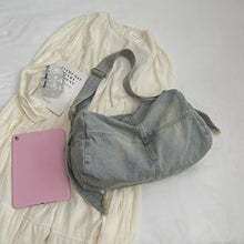 Load image into Gallery viewer, Adjustable Strap Denim Tote Bag
