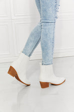 Load image into Gallery viewer, MMShoes Love the Journey Stacked Heel Chelsea Boot in White
