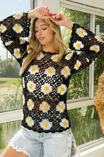 Load image into Gallery viewer, BiBi Floral Crochet Net Lace Cover Up
