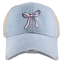 Load image into Gallery viewer, Pink Bow Wholesale Trucker Hat: Black
