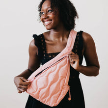 Load image into Gallery viewer, Striding Through Philly Puffer Sling Bag &amp; Backpack: Teal
