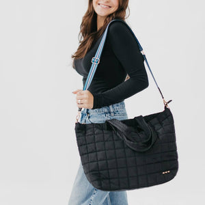 Day Dreamer Quilted Tote Bag: Blue