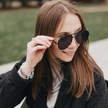 Load image into Gallery viewer, Alexa Aviator Frame Sunglasses: Brown
