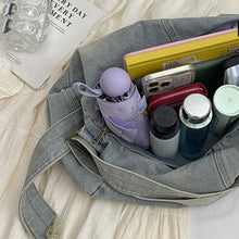 Load image into Gallery viewer, Adjustable Strap Denim Tote Bag

