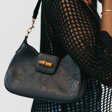Load image into Gallery viewer, Bamboo Shoulder Bag *FLASH SALE*: Black
