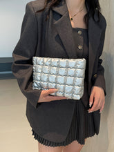 Load image into Gallery viewer, Quilted Plaid Clutch with Zipper
