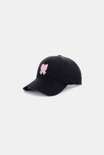 Load image into Gallery viewer, Zenana Ribbon Bow Chenille Patch Baseball Cap

