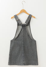 Load image into Gallery viewer, Wide Strap Button Down Denim Overall Dress
