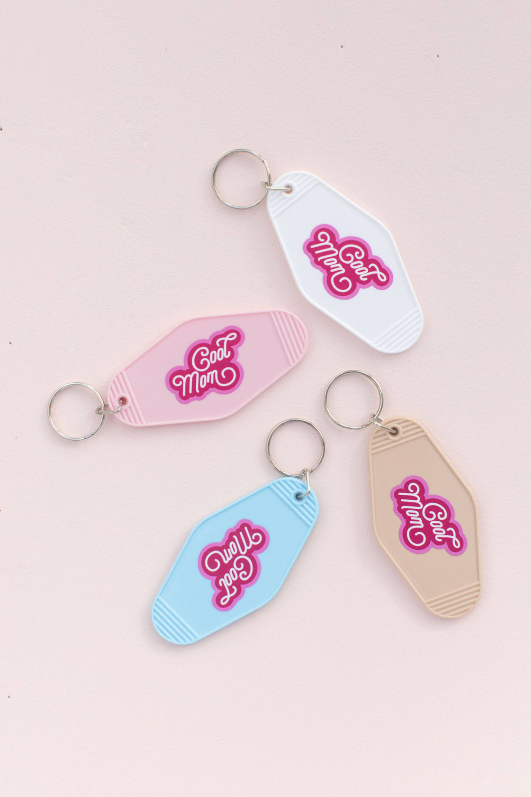 Cool Mom Mother Motel Key Chain: Pink